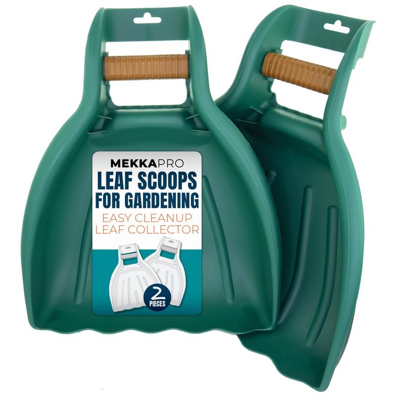 MEKKAPRO Leaf Scoops and Claws V2.0, 1-Pair (2 Pieces), Sturdy Ergonomic Grip Leaf Rake, Large Hand Held Garden Rake Grabbers for Leaf, Garden Claw for Lawn Grass Removal - Image 1